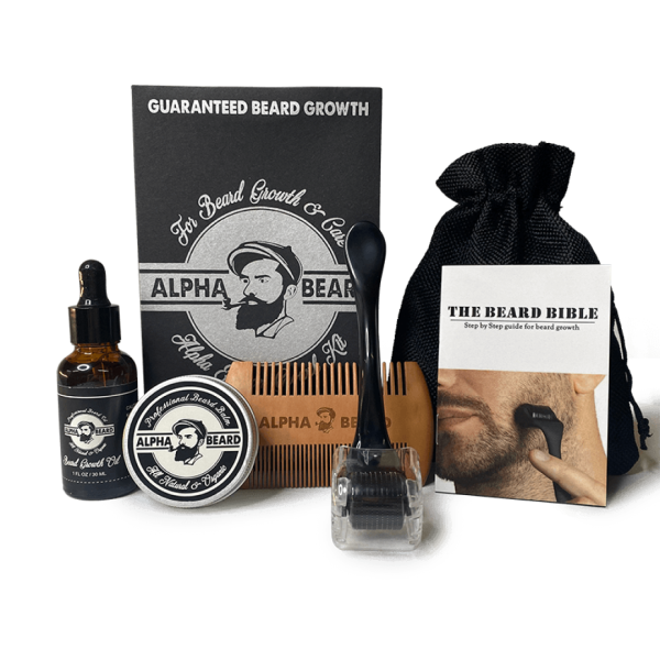 Grooming Kit with Derma Roller for Thicker Beard | Alpha Beard Co.